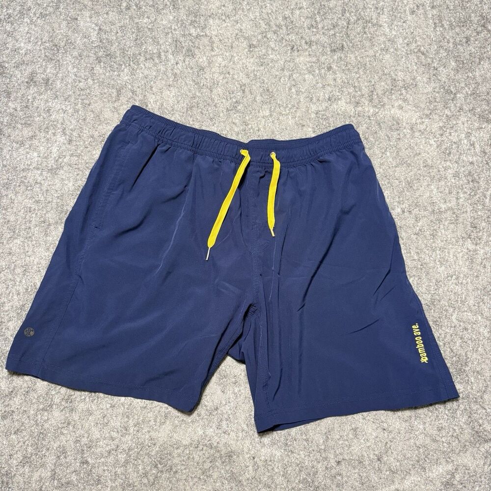 Bamboo Ave Boundless Men's Hybrid Shorts Large L Navy Blue 7" Inseam Lined